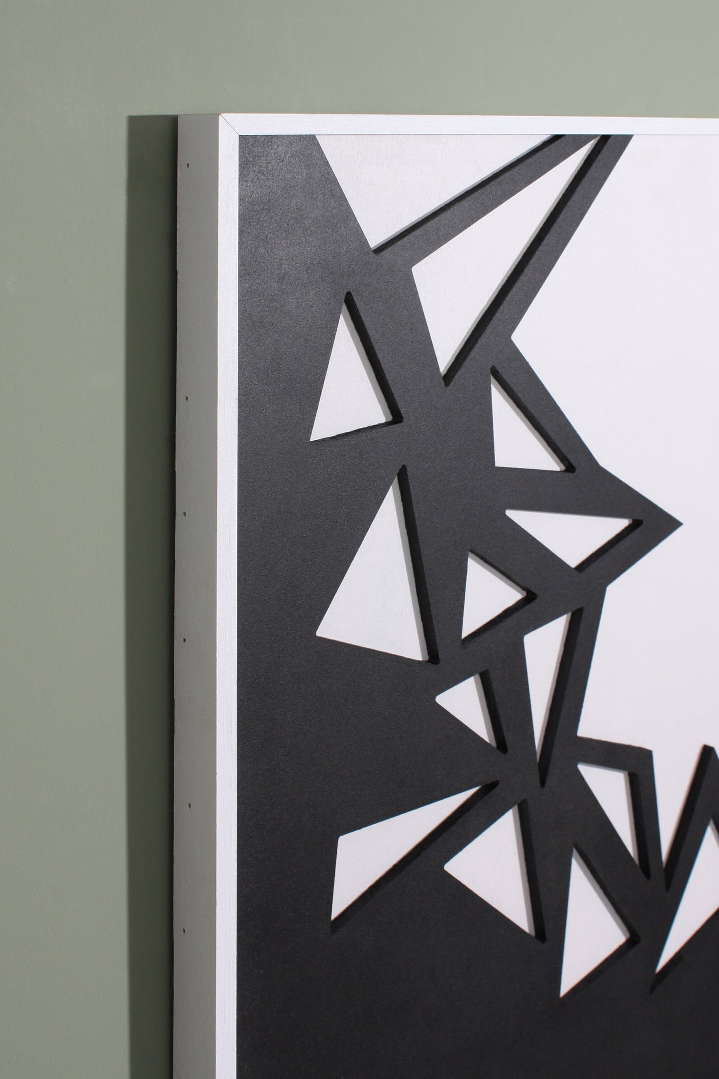 Triangular Geometric Design Wooden Wall Art