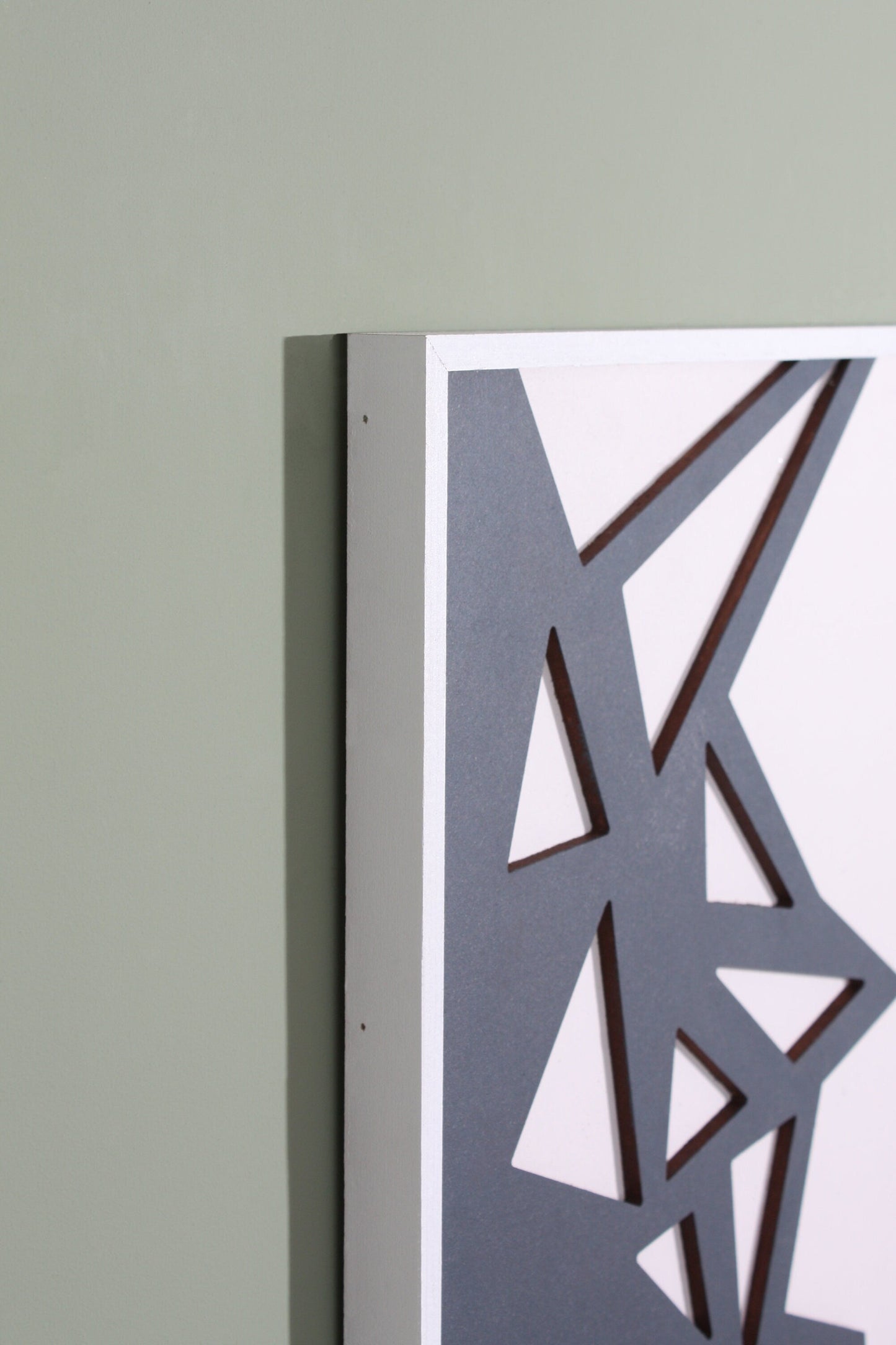 Triangular Geometric Design Wooden Wall Art