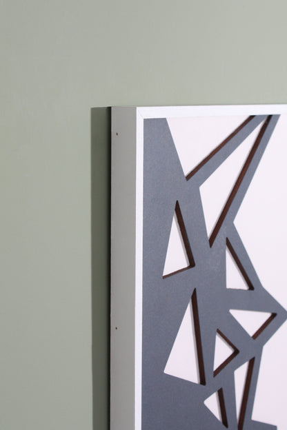 Triangular Geometric Design Wooden Wall Art