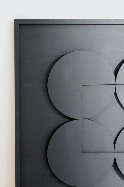 Anthracite Design 4 Panel Modern Wall Art