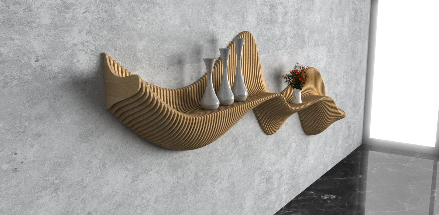 3D Wooden Parametric Hanging Wall Art