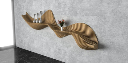 3D Wooden Parametric Hanging Wall Art