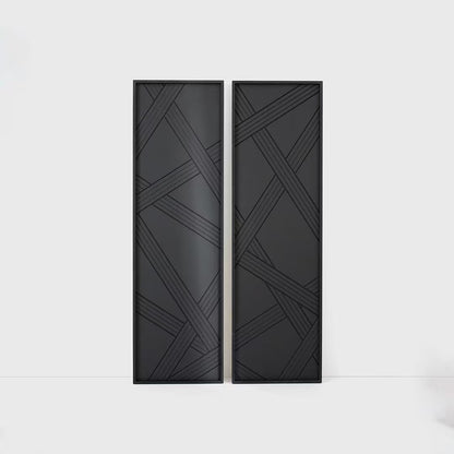 Black Modern Geometric Wooden Wall Art