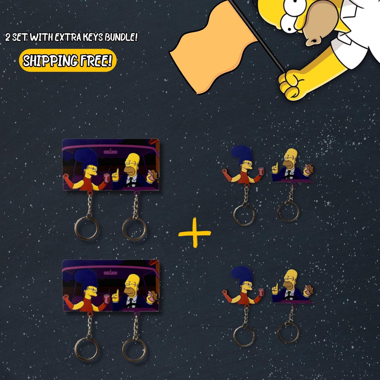 Simpsons Dancing Handmade Keychain Holder