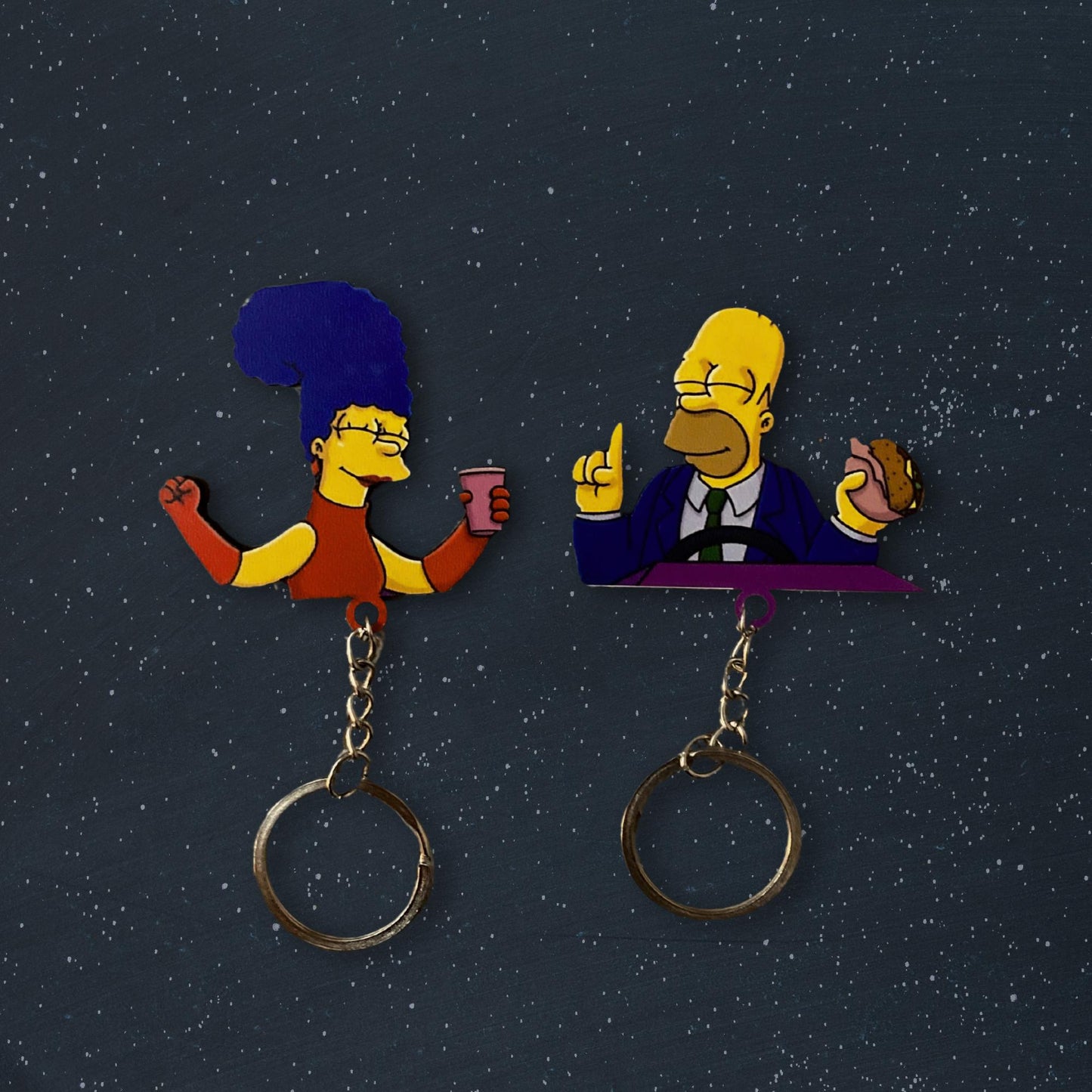 Simpsons Dancing Handmade Keychain Holder