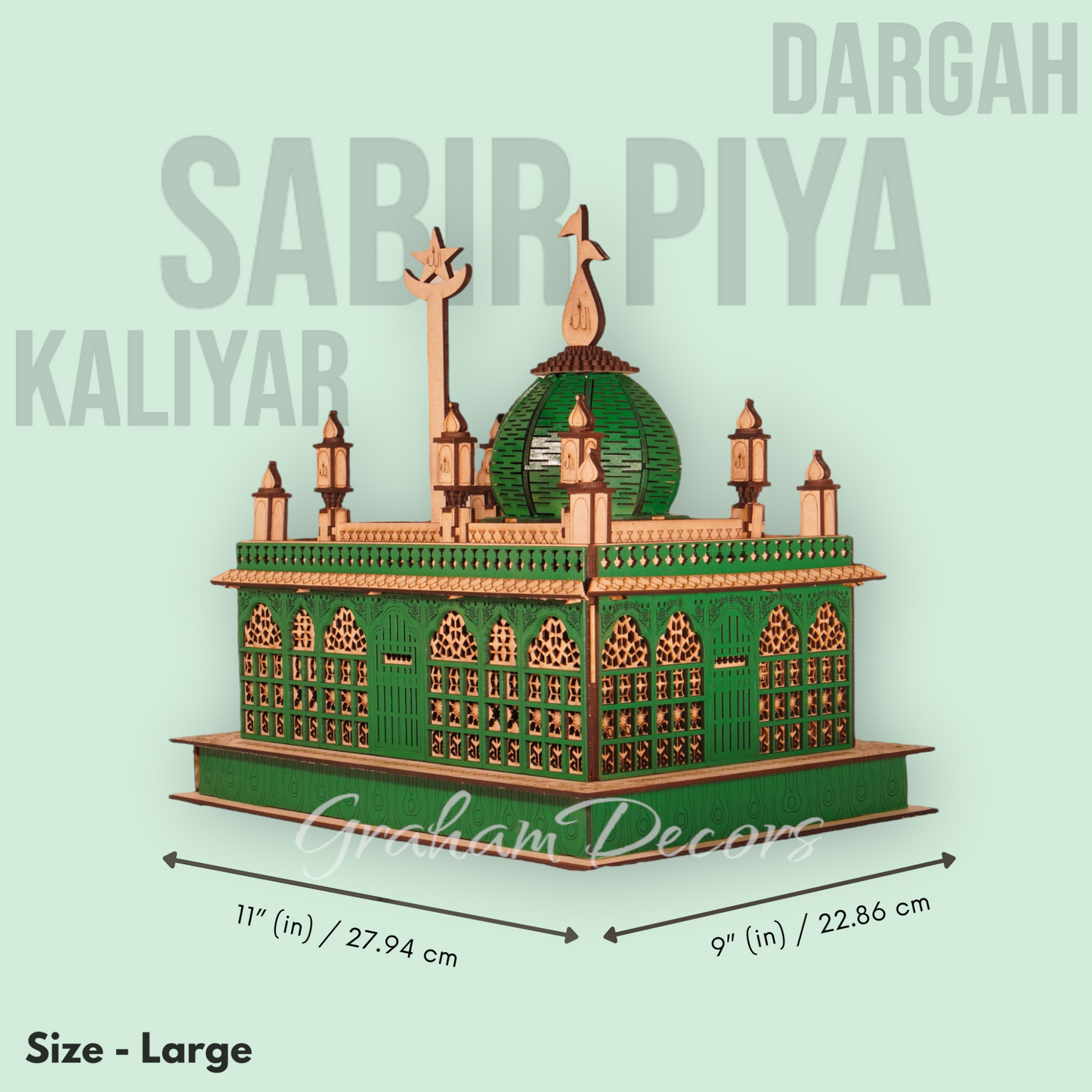 a revered dargah that transcends time. Our meticulously crafted replica serves as a symbolic jama masjid showpiece, radiating spiritual tranquility. Embrace the divine presence with our replica, perfect for your modern bedroom or dining room decor. Explore the beauty of Islamic art and design, seamlessly blending with your interior design. Discover the perfect addition with our quran stand, symbolizing reverence for the holy quran sharif. 