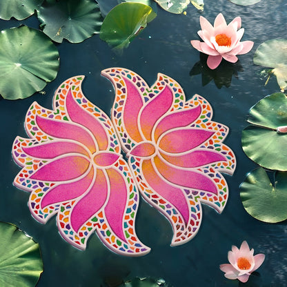 Lotus Design Pre Marked Rangoli