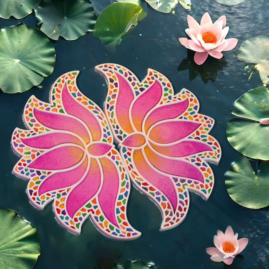 Lotus Design Pre Marked Rangoli