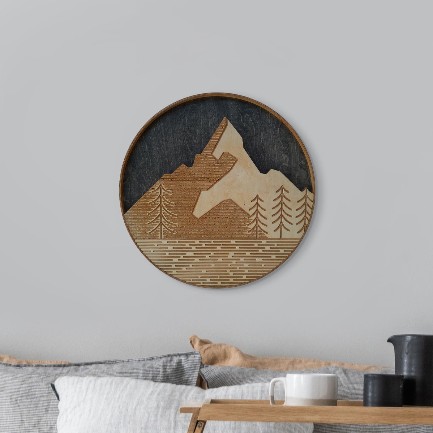 Modern Mountain Silhouette Wall Decor