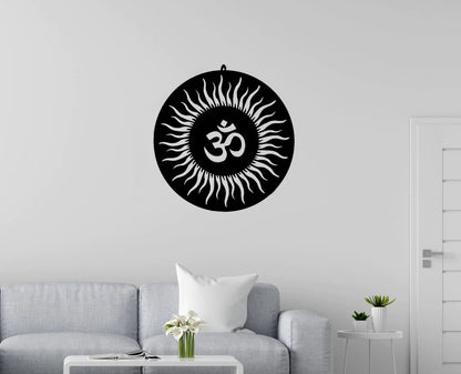 OM LED Wall Light Divine Wall Lighting Spiritual LED Decor Hindu Symbol Wall Light Sacred 