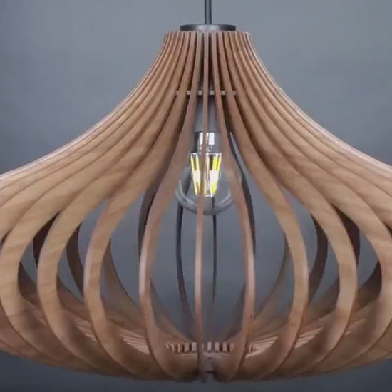 Handcrafted wooden lampshade