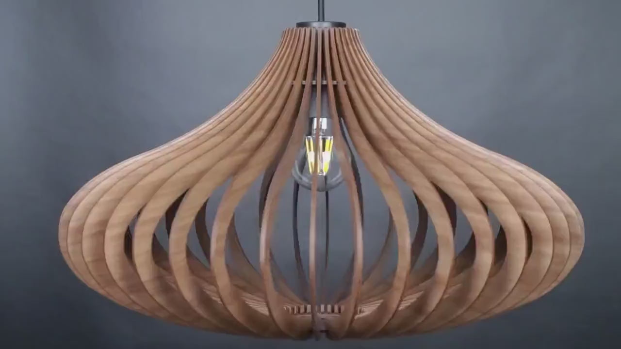 Handcrafted wooden lampshade