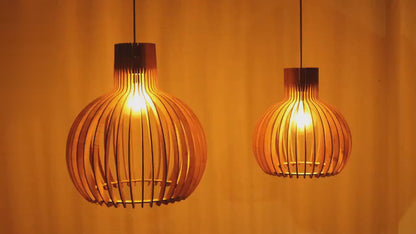 Hanging pendant lampshade Pendant light for dining room Wooden pendant light for living room