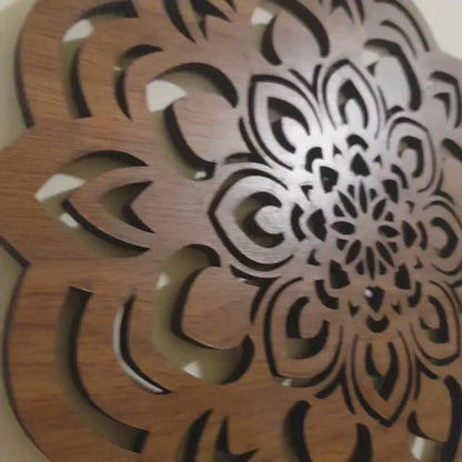 Lotus Flower Wooden Wall Art