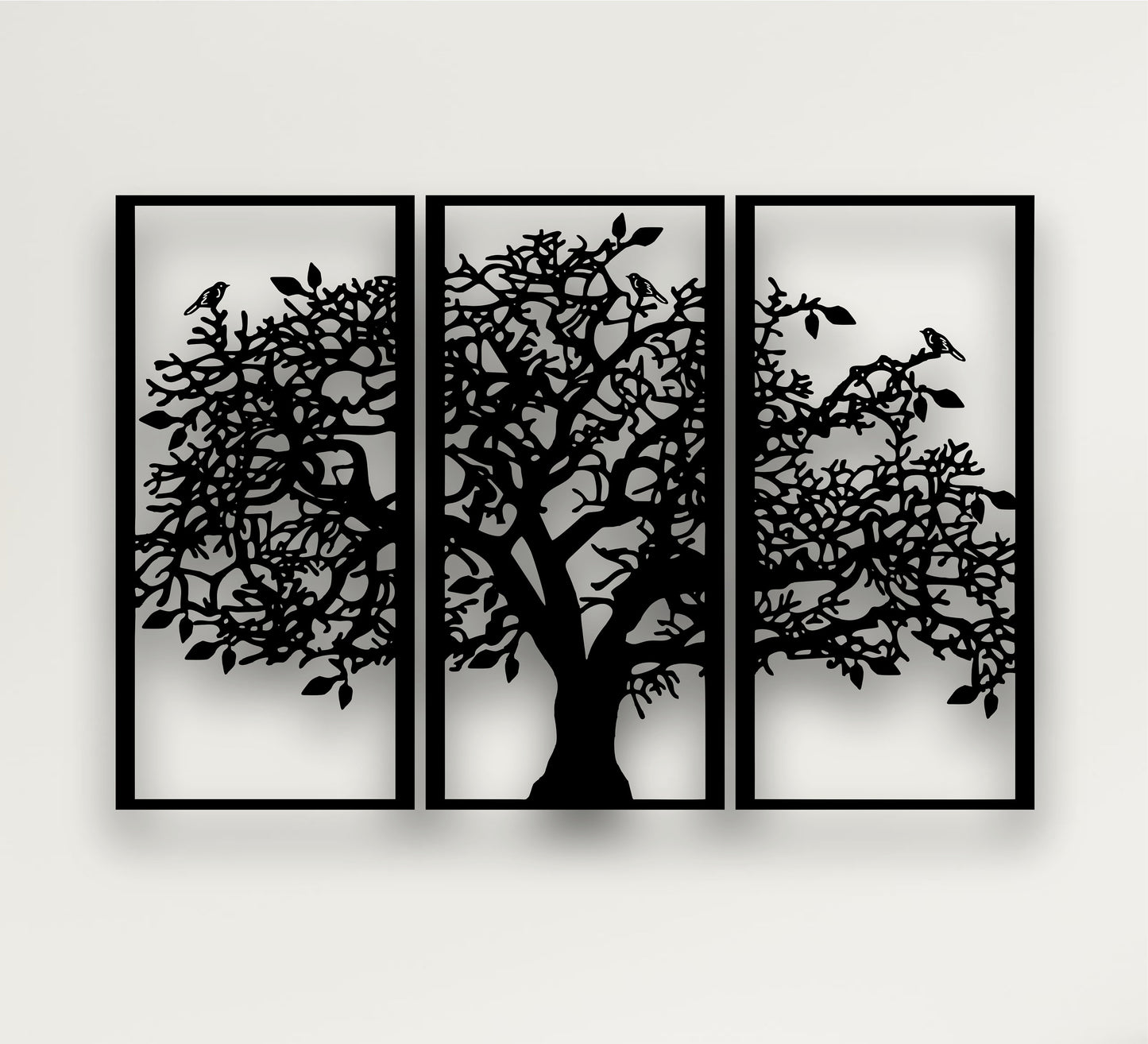 Wooden tree wall art for living room decor