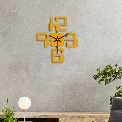 Numbers Design Wooden Wall Clock