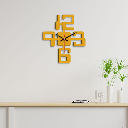 Numbers Design Wooden Wall Clock