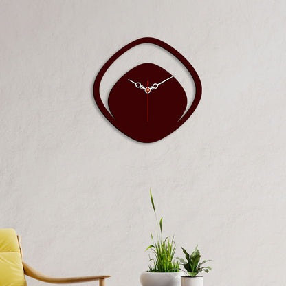 Boomerang Shape Design Wooden Wall Clock