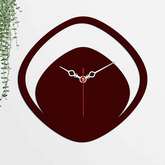 Boomerang Shape Design Wooden Wall Clock