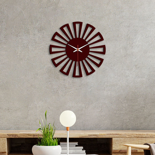 Cart Wheel Shape Designer Wooden Wall Clock