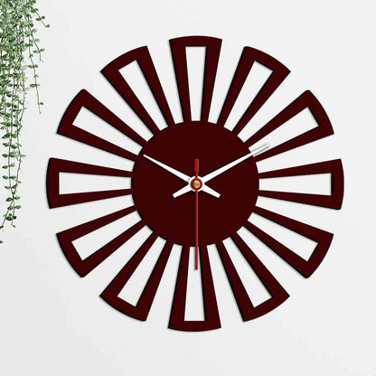 Cart Wheel Shape Designer Wooden Wall Clock