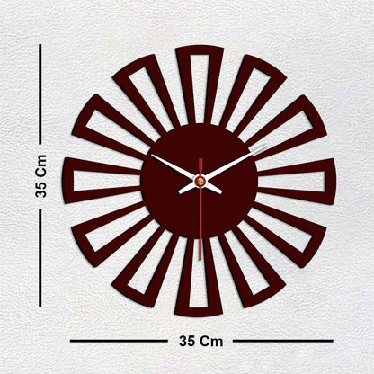 Cart Wheel Shape Designer Wooden Wall Clock