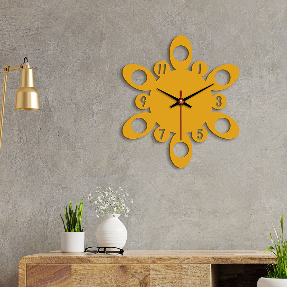 Circular Pattern Designer Wooden Wall Clock