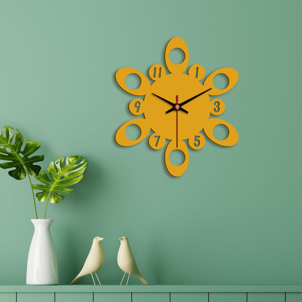 Circular Pattern Designer Wooden Wall Clock