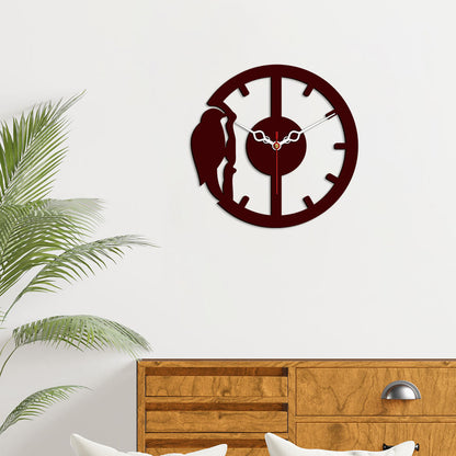 Woodpecker Design Wooden Wall Clock