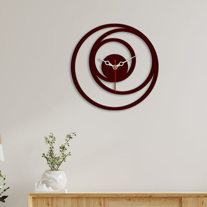 Multiple Rings Design Wooden Wall Clock