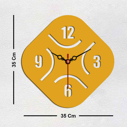 Rhombus Shape Design Wooden Wall Clock