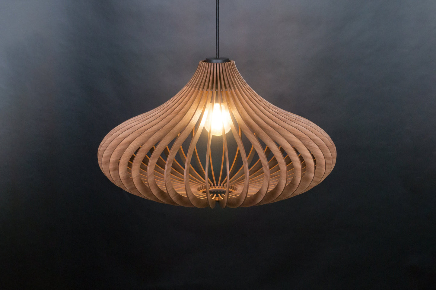 Wooden lamp for ambient lighting