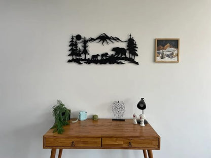 Rustic wooden wall hanging