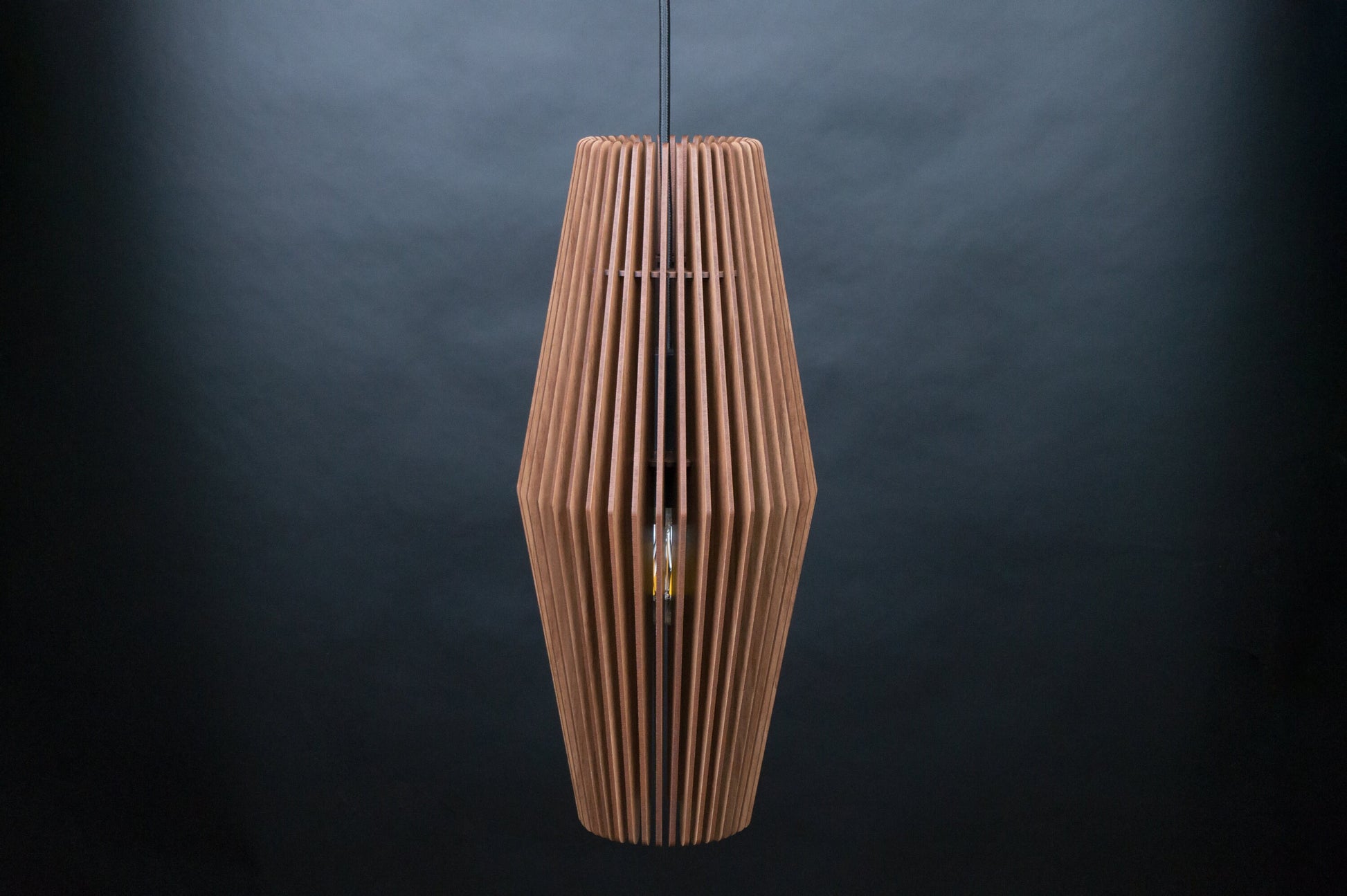 Handmade wooden pendant ceiling light Vintage-inspired wood chandelier design