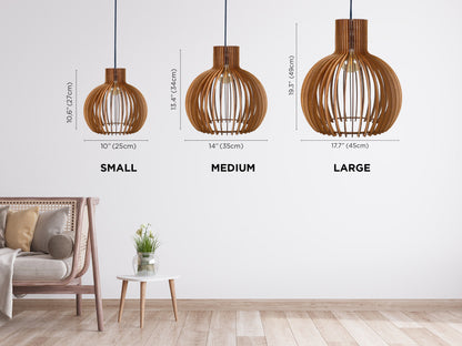 Wooden pendant light fixture for bedroom Eco-friendly pendant light Pendant light with warm illumination