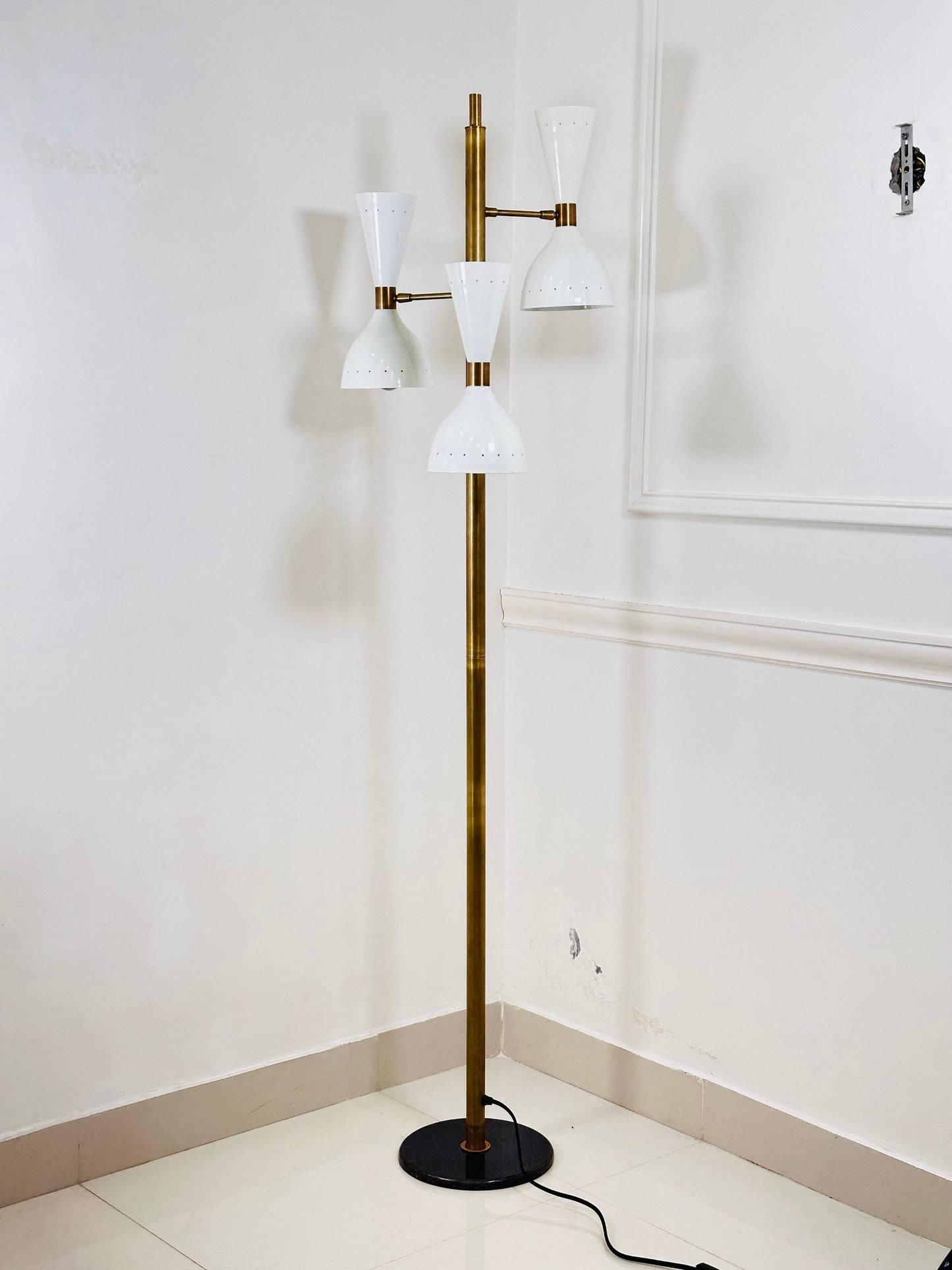 3 Arms Modern Brass Handcrafted Floor Lamp